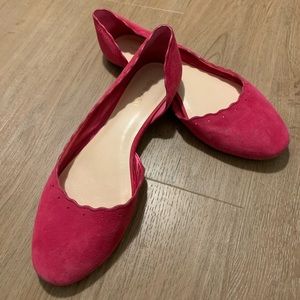 Hot Pink Suede Nine West Flats